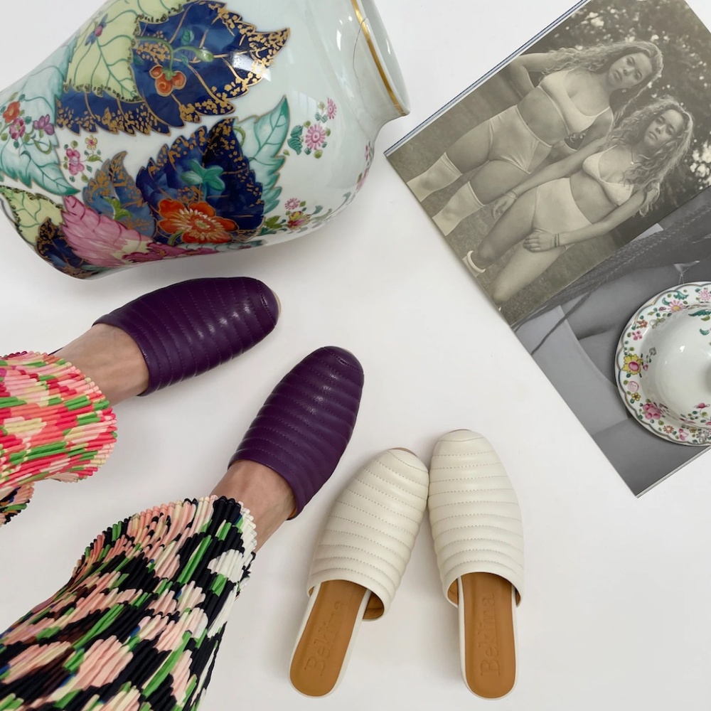 Beklina Ribbed Clog In Off White